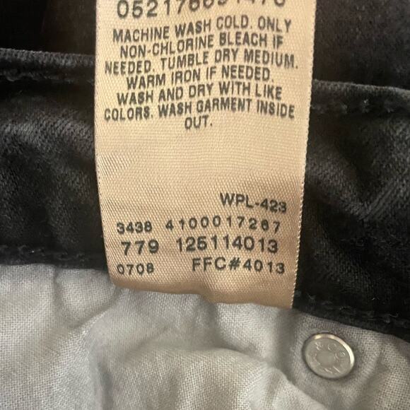 Y2K VTG Levis 512 Perfectly Slimming Jeans Women 10M Black Bootcut Western - Picture 10 of 13